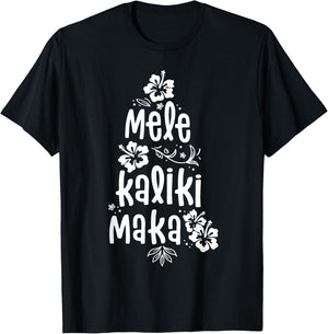 Mele Kalikimaka Christmas Hawaiian Xmas Vacation T-Shirt - T-Shirt | Black