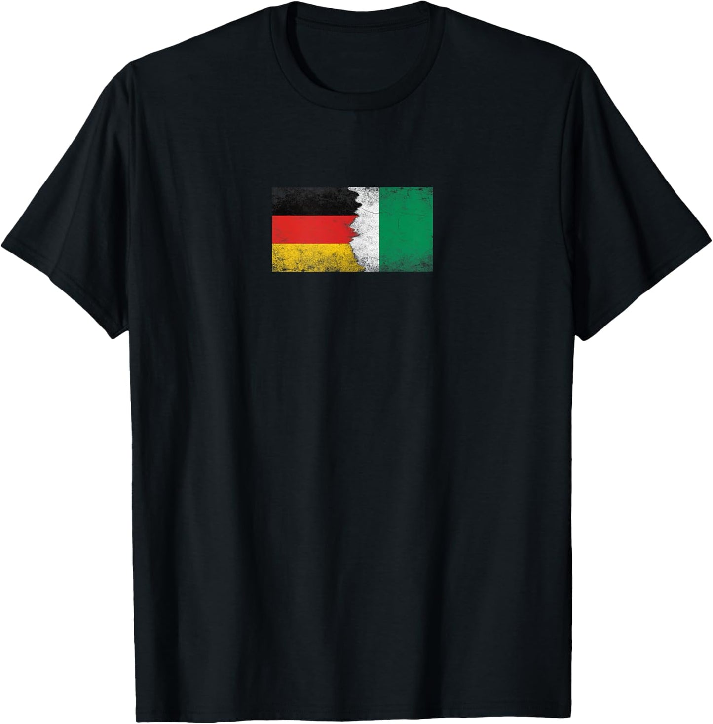 Deutschland & Nigeria Flaggen - Deutsch Nigerianisch T-Shirt - T-Shirt | Black