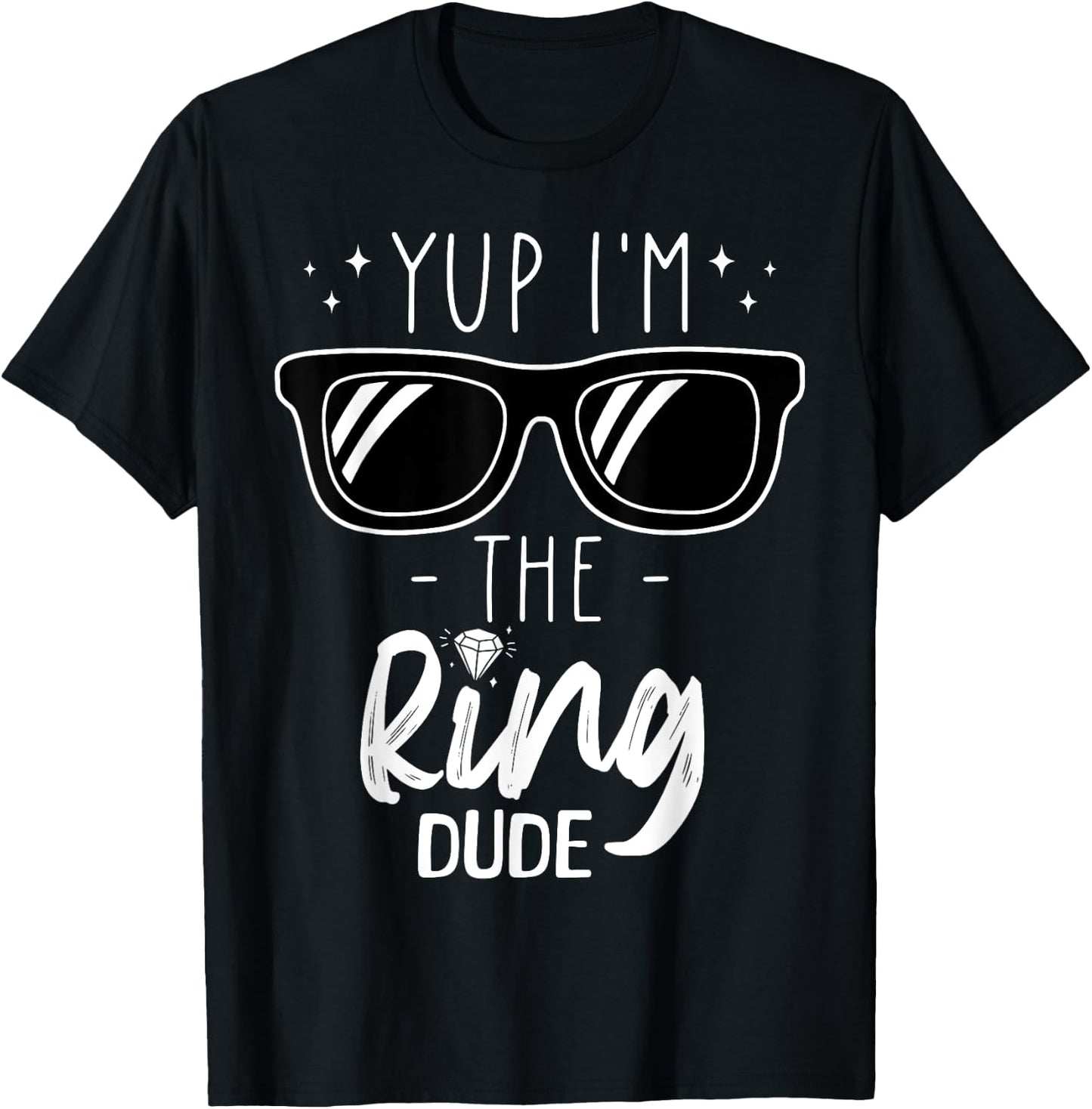 Yup I'm The Ring Dude Cute Ring Bearer Wedding Marriage Kids T-Shirt - T-Shirt | Black