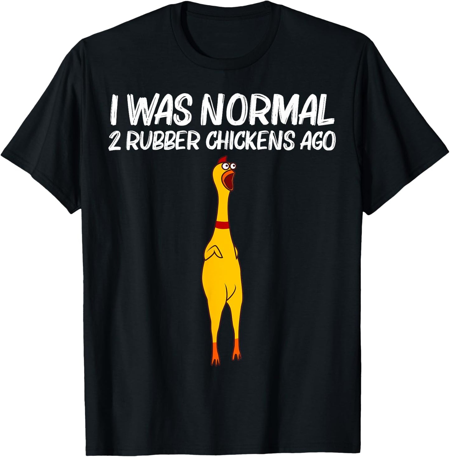 Funny Rubber Chicken Gift Men Women Rubber Chicken Costume Small T-Shirt - T-Shirt | Black