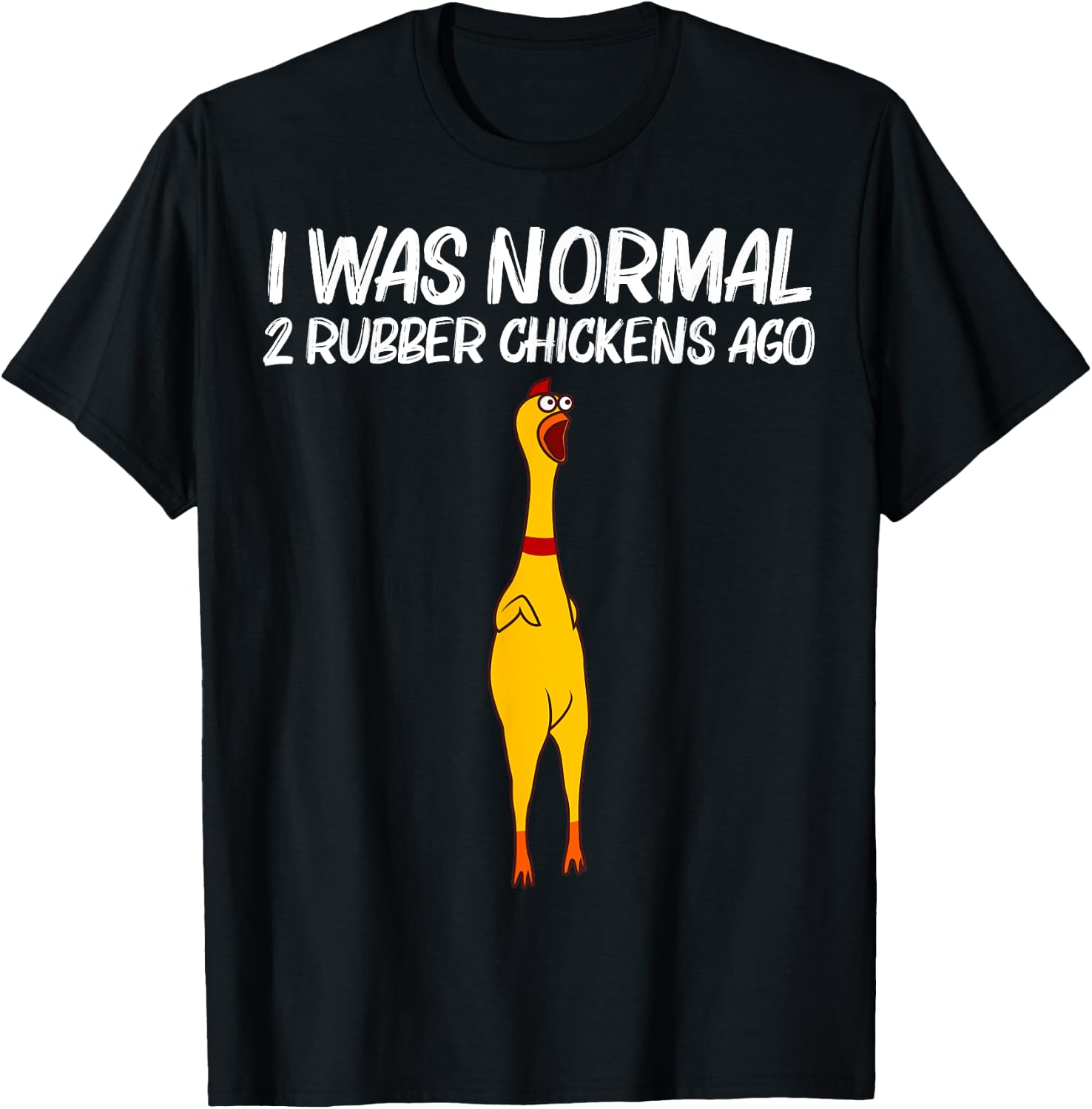 Funny Rubber Chicken Gift Men Women Rubber Chicken Costume Small T-Shirt - T-Shirt | Black