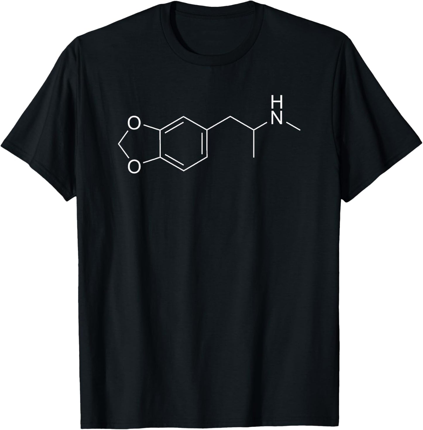 MDMA Ecstasy Molly Molecule Chemical Structure Shirt T-Shirt - T-Shirt | Black