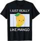 Niedlicher Kawaii-Mango-Liebhaber mit Aufschrift "I Just Really Like Mango" T-Shirt - T-Shirt | Black