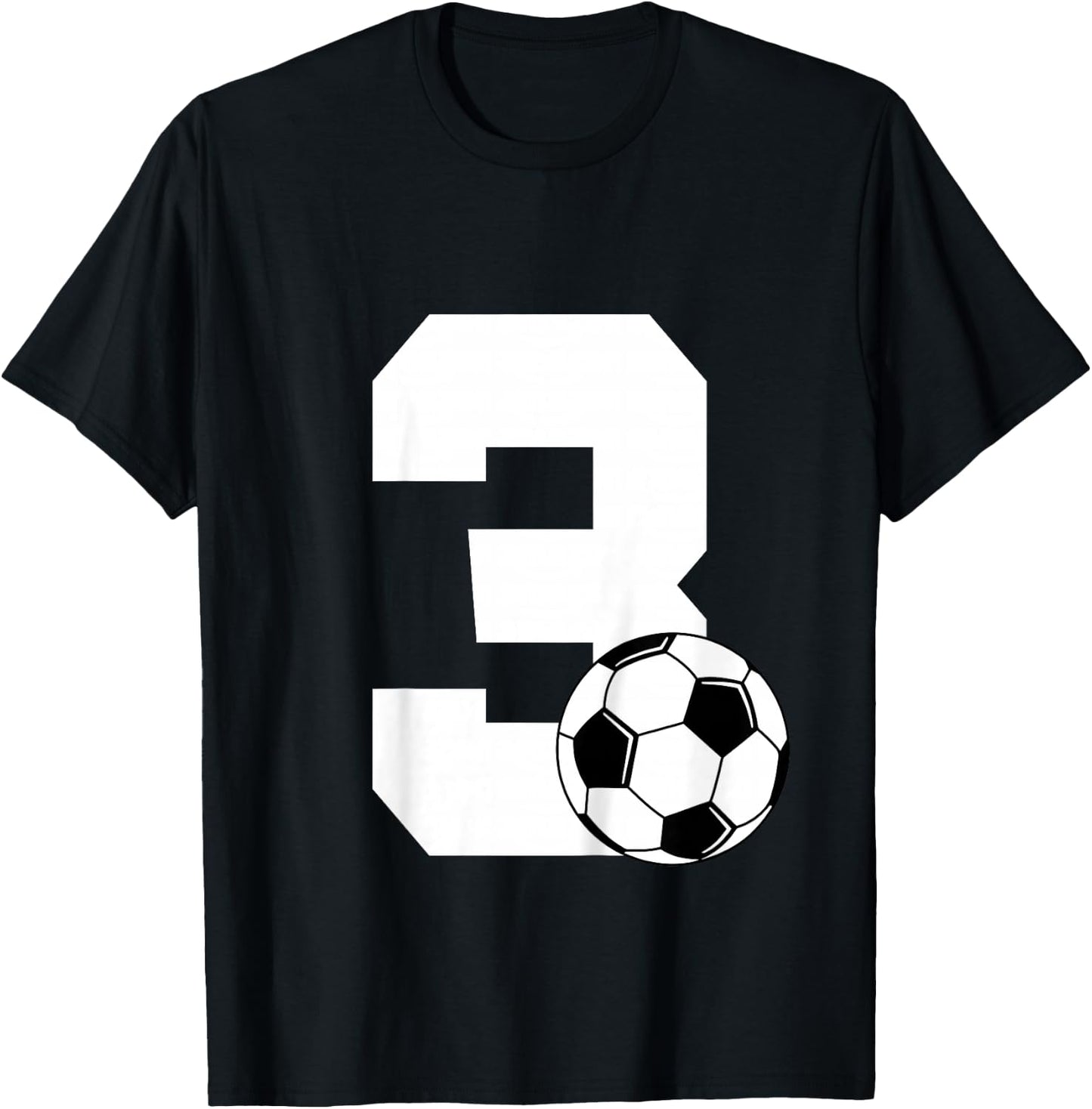 Kids Soccer Kids Toddler Boys 3rd Birthday Soccer T-Shirt - T-Shirt | Black
