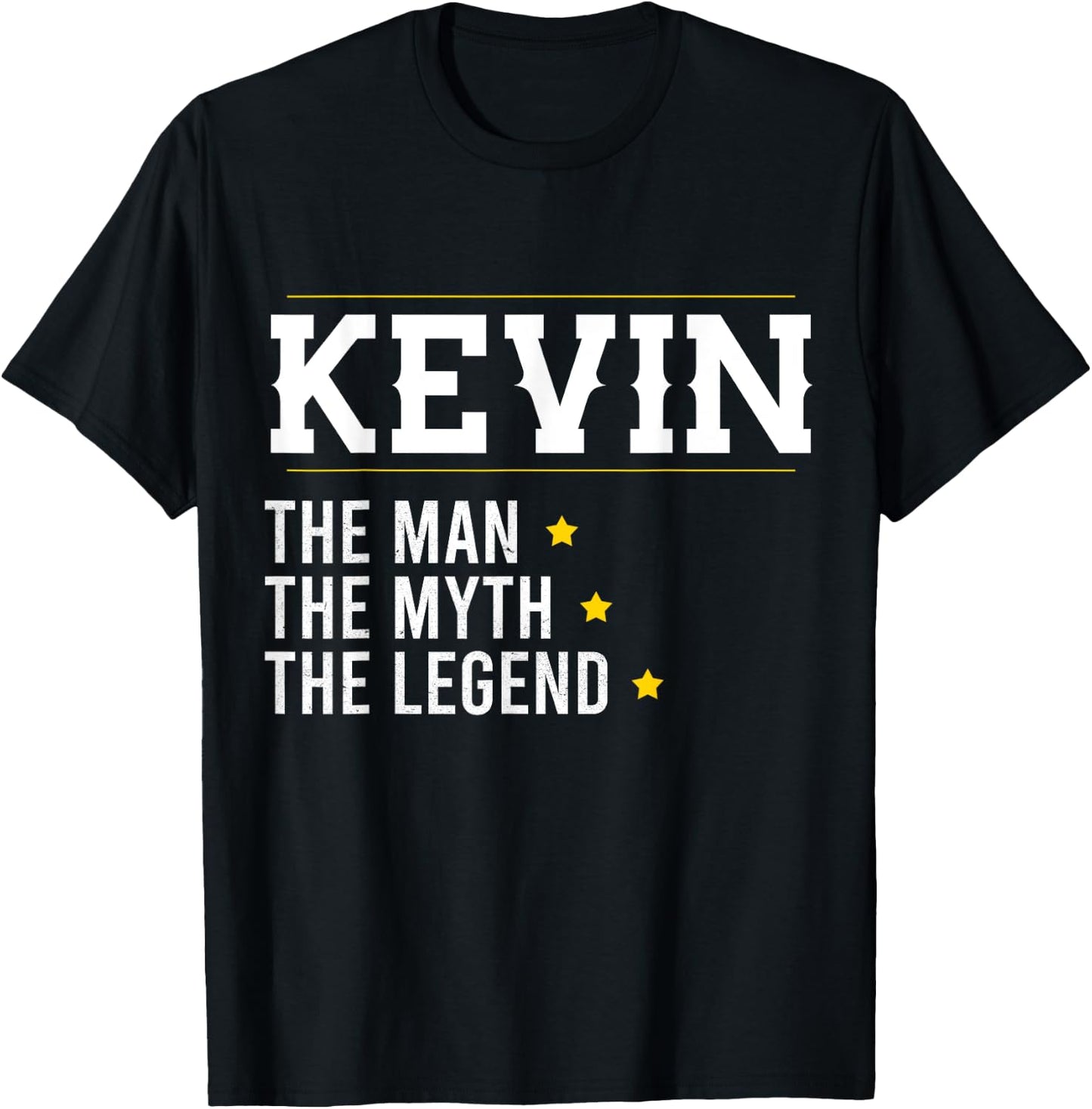 KEVIN Gifts Name Personalized Birthday Presents Funny KEVIN T-Shirt - T-Shirt | Black