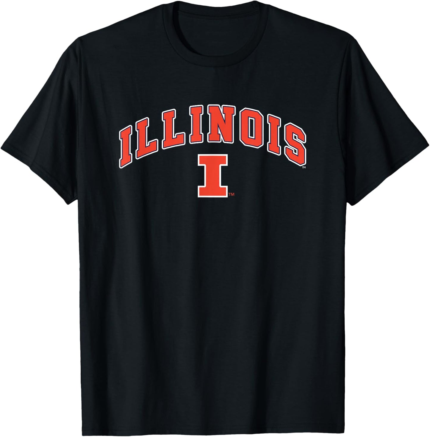 University of Illinois Fighting Illini Block Stacked T-Shirt - T-Shirt | Black