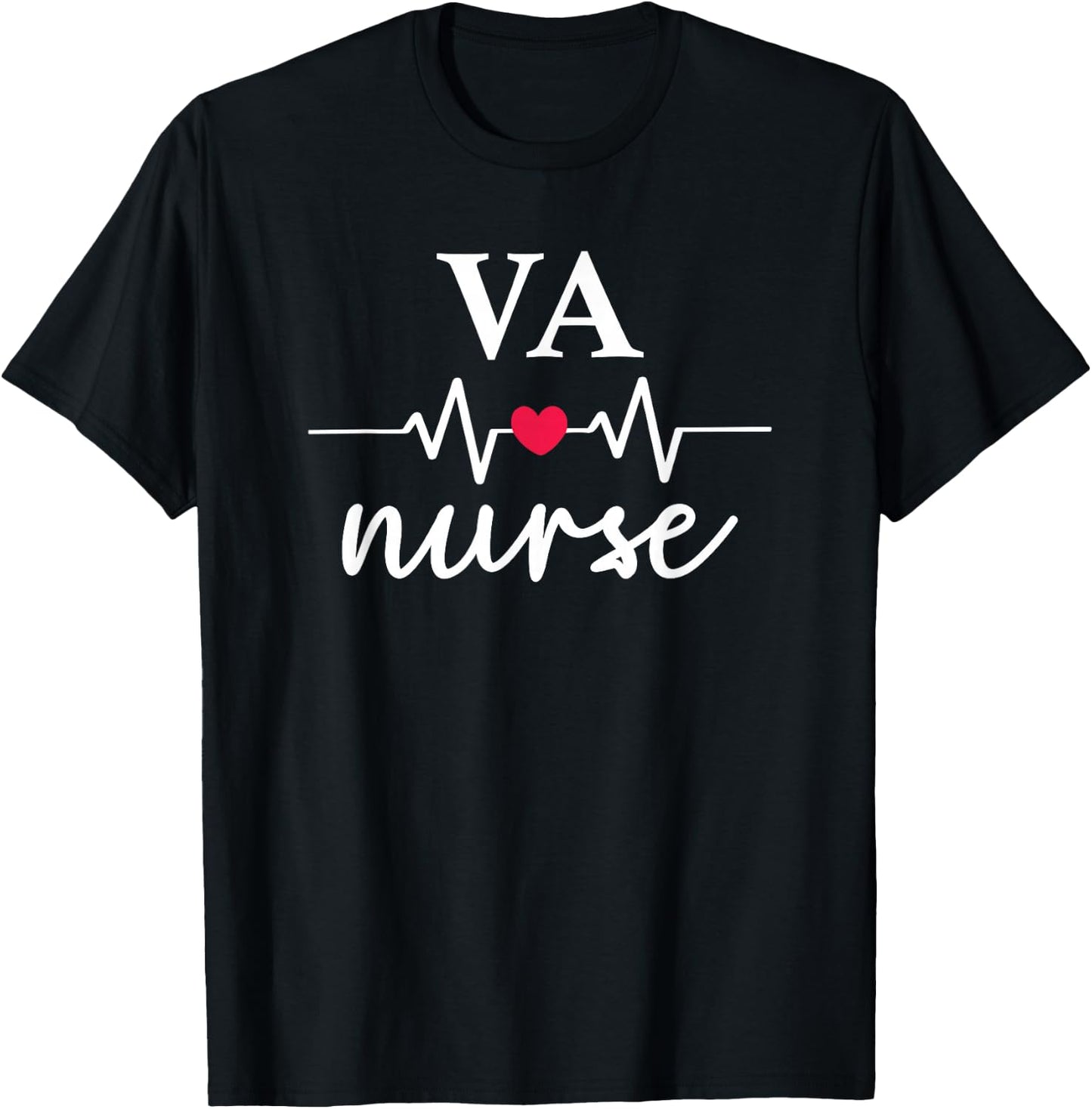 Cute Va Nurse RN Nursing Department T-Shirt - T-Shirt | Black