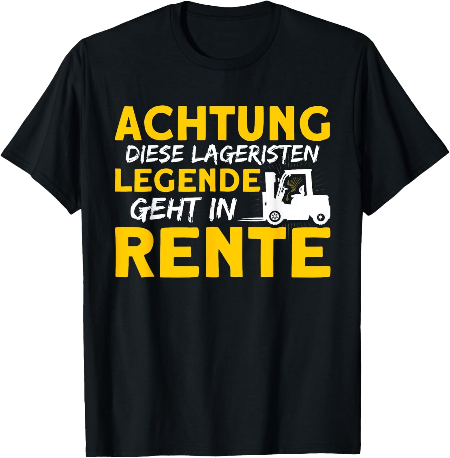 Men's Lageristen Legend Retirement Forklift Funny Forklift Driver , black, s T-Shirt - T-Shirt | Black