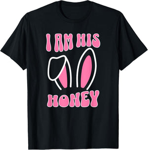Matching Couple Easter , Matching Wife Easter T-Shirt - T-Shirt | Black