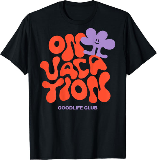 On Vacation Goodlife Club X Chill Holiday Backprint T-Shirt - T-Shirt | Black