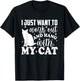 I Just Want To Workout & Hang With My Cat Furbaby Funny T-Shirt - T-Shirt | Black