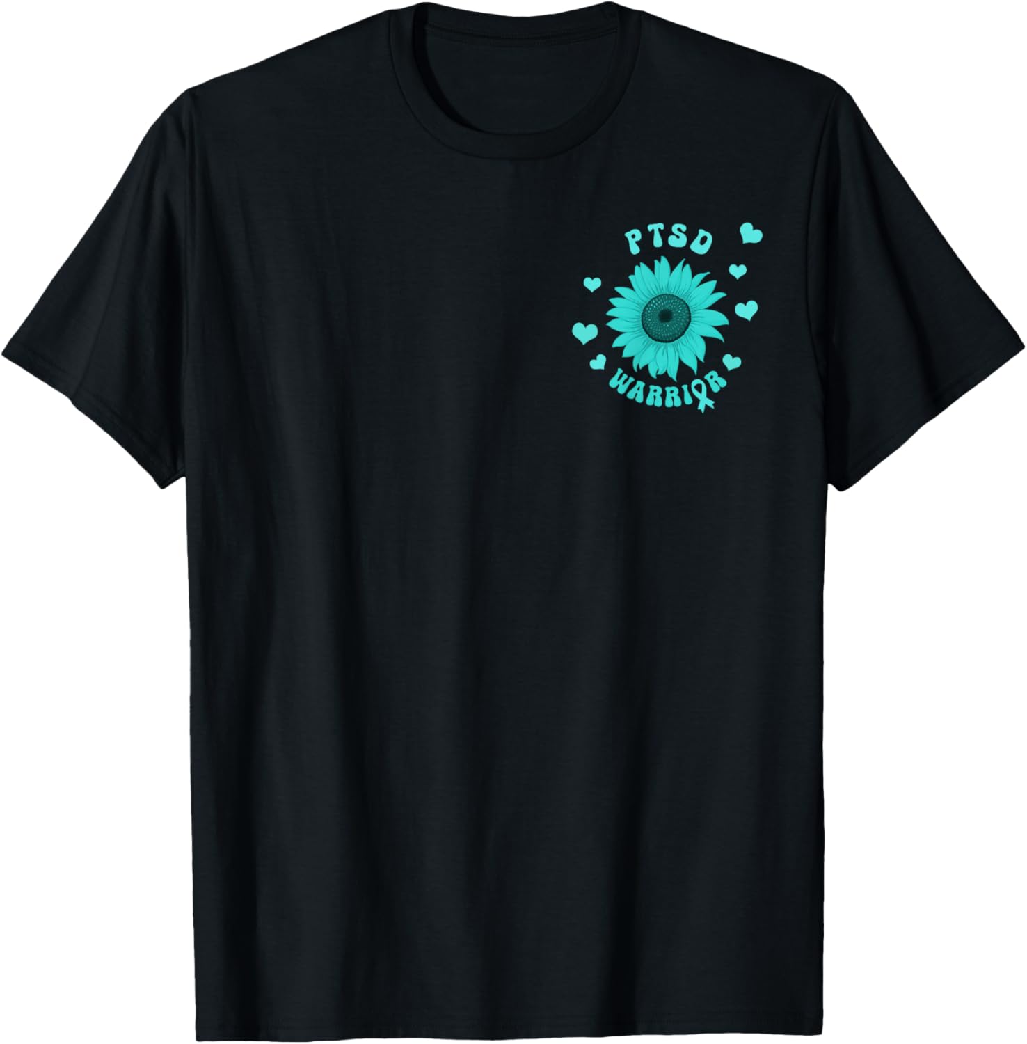 2 Sides PTSD Awareness Being Strong is The Only Choice Back T-Shirt - T-Shirt | Black