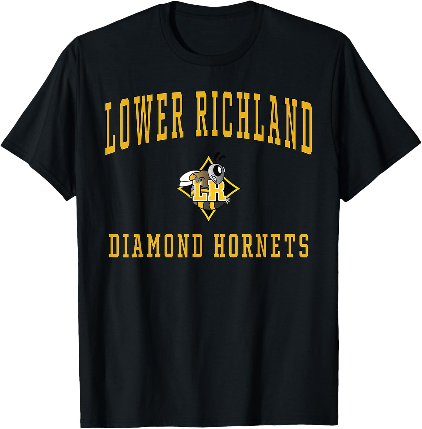 Lower Richland High School Diamond Hornets T-Shirt - T-Shirt | Black