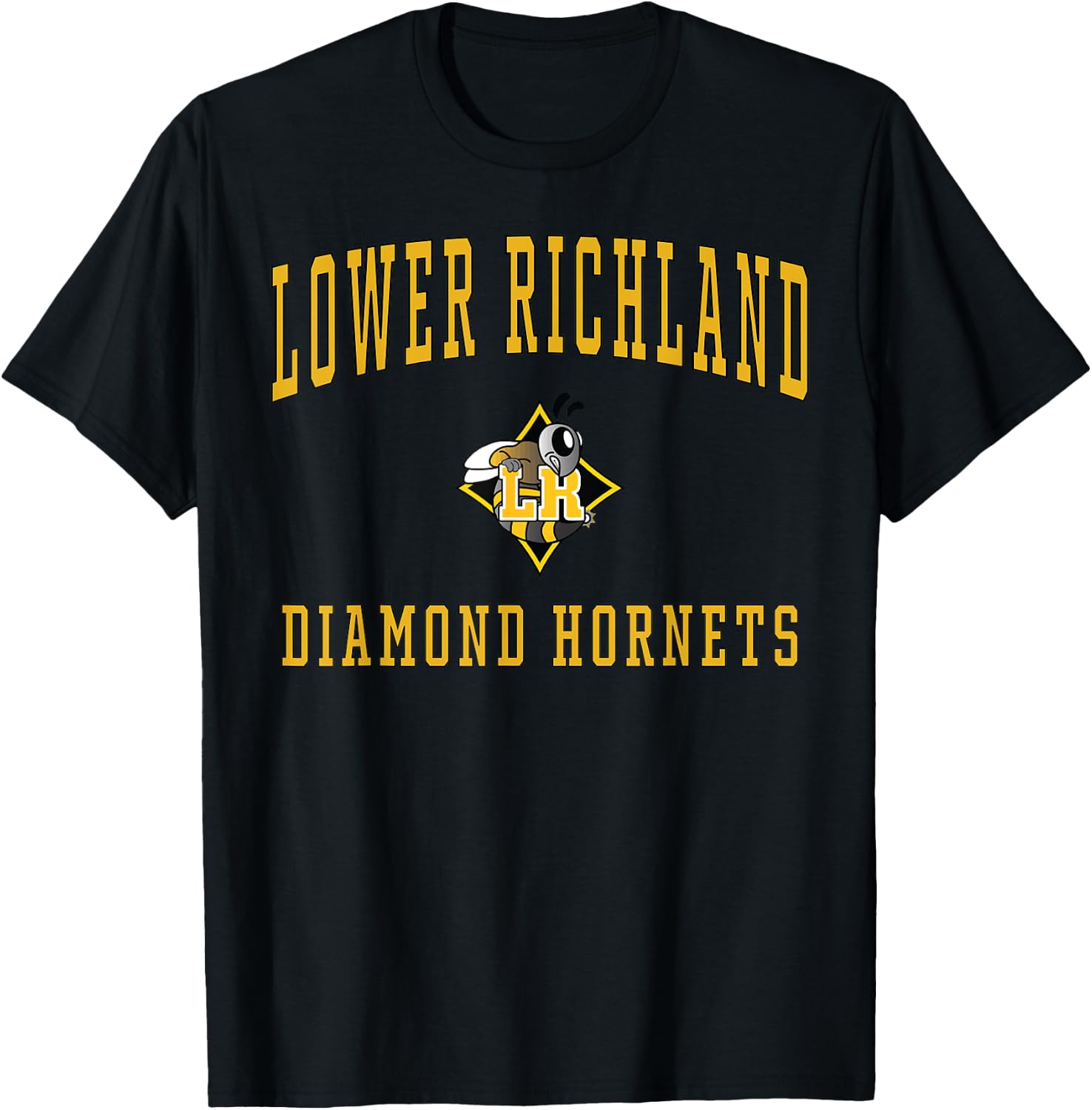 Lower Richland High School Diamond Hornets T-Shirt - T-Shirt | Black