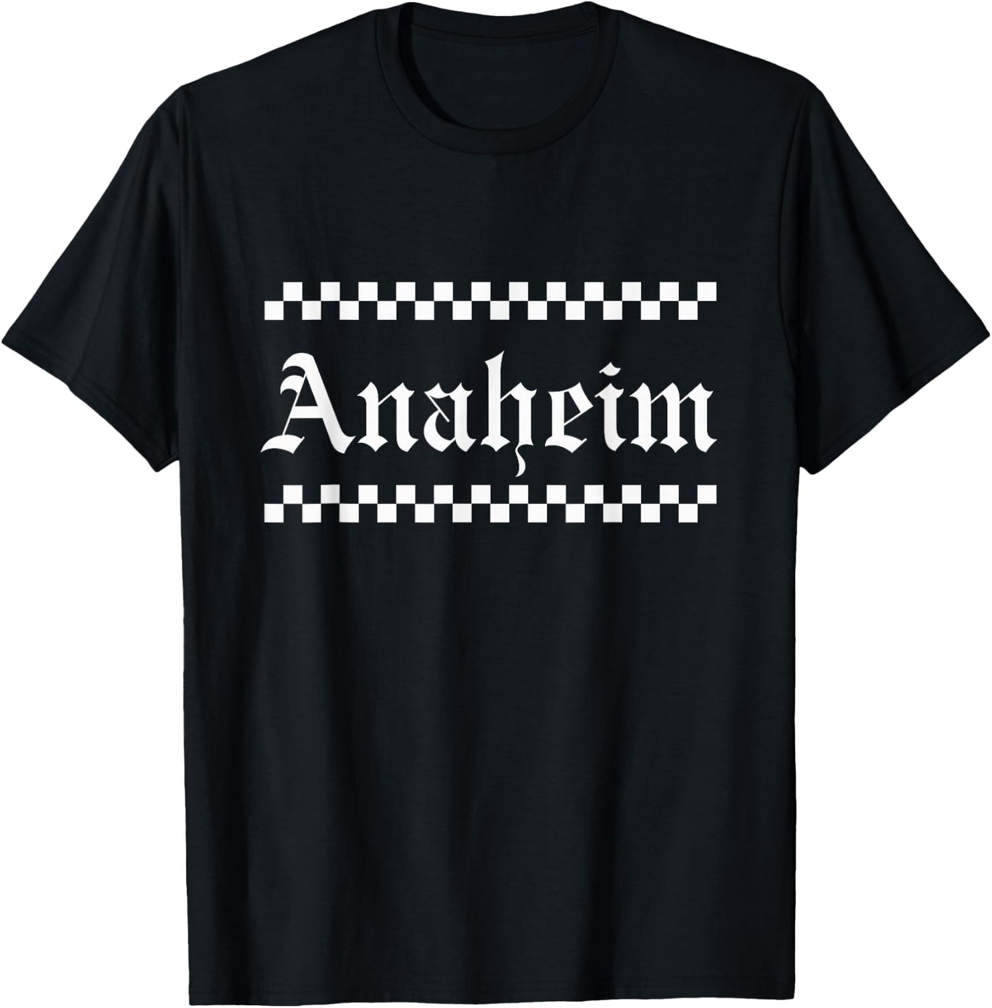 Anaheim Black White Checkerboard T-Shirt - T-Shirt | Black