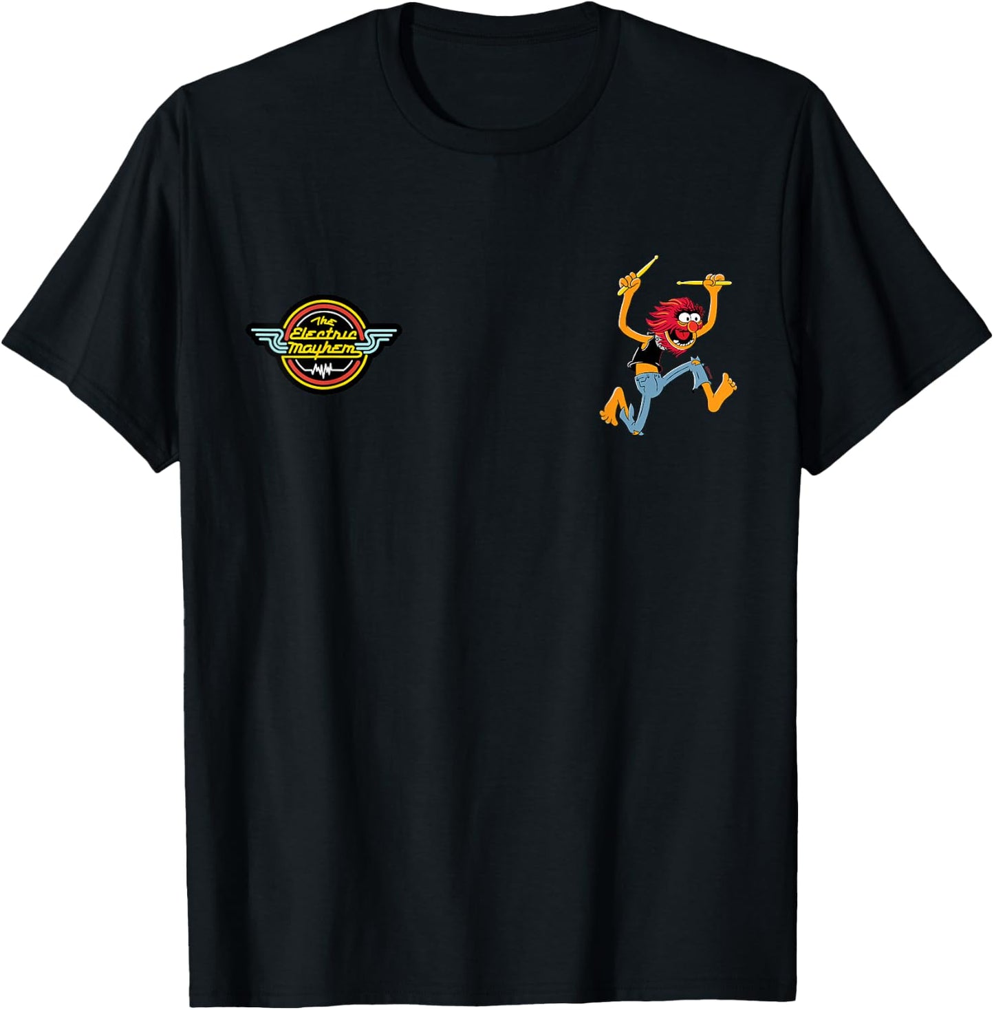 Disney The Muppets Animal #76 2-Sided Soccer Jersey T-Shirt - T-Shirt | Black