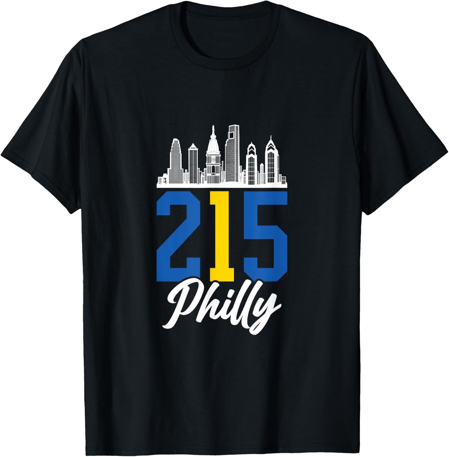 Philadelphia Philly 215 Pennsylvania T-Shirt - T-Shirt | Black