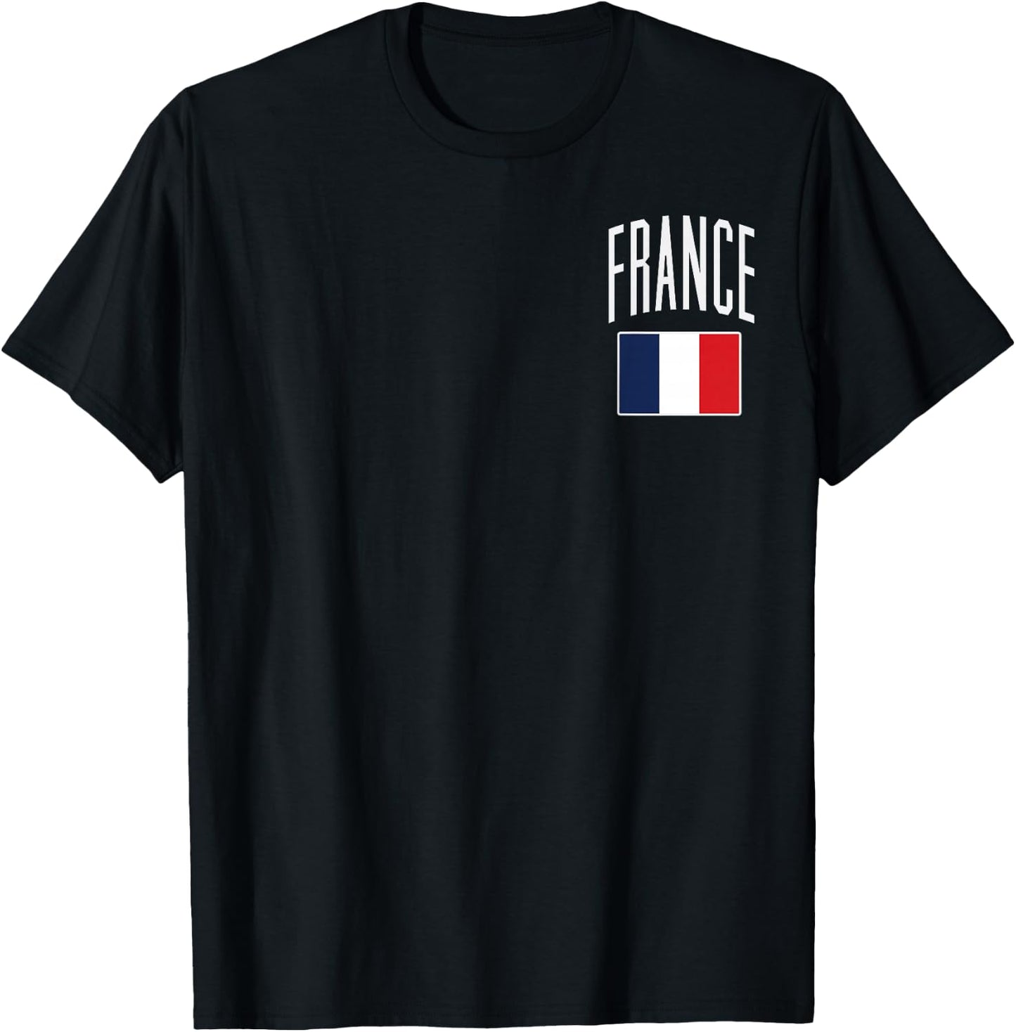 France Flag French Pocket Football Soccer Fan Men Women Kids T-Shirt - T-Shirt | Black