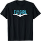 Fly Girl Swim Butterfly Funny Swimmer Team Swimming Sport T-Shirt - T-Shirt | Black