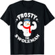 Frosty the Swoleman Funny Buff Swole Snowman Gym Muscle Man T-Shirt - T-Shirt | Black