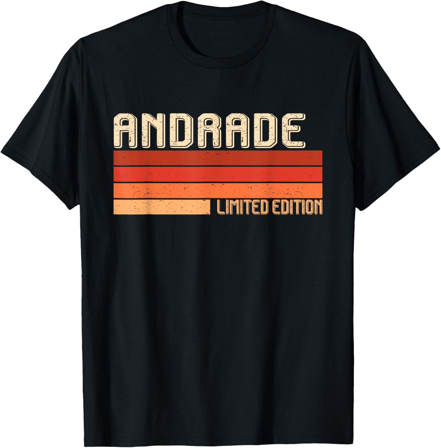 ANDRADE Name Personalized Idea Men Retro Vintage ANDRADE T-Shirt - T-Shirt | Black