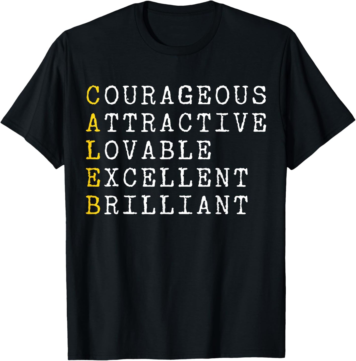 Caleb Personalized, Caleb Name, Boy Man Caleb T-Shirt - T-Shirt | Black