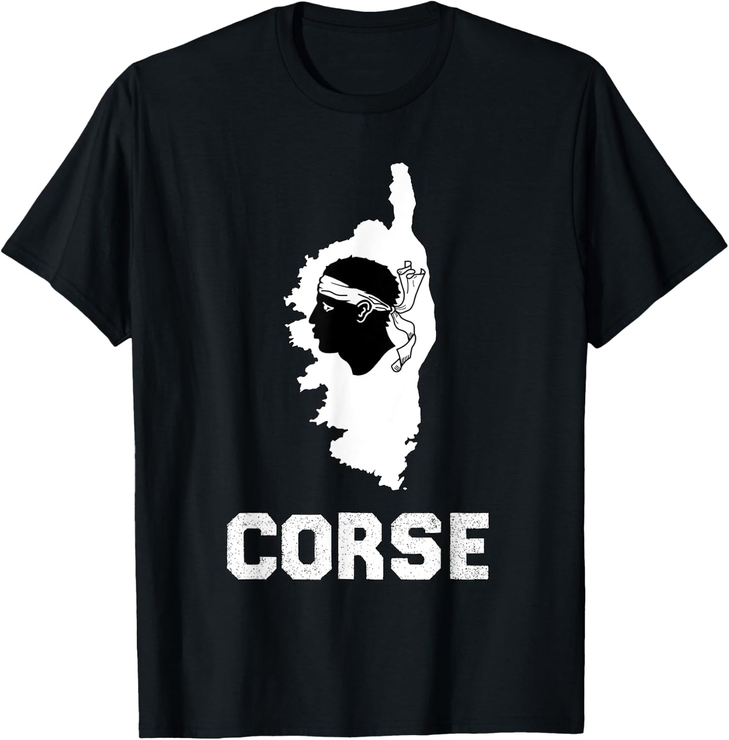 Authentic Corsica Beauty Island Women And Children , Black, S T-Shirt - T-Shirt | Black