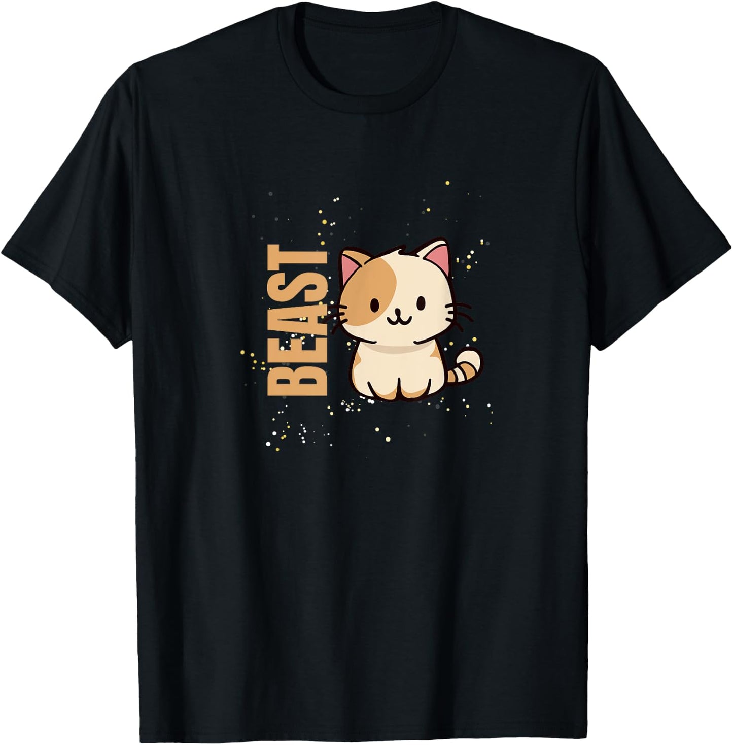 Beast - Cute Cat with Humour T-Shirt - T-Shirt | Black
