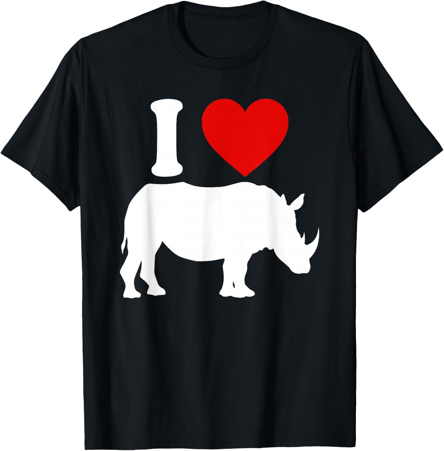 I HEART Rhinos LOVE Rhinoceros T-Shirt - T-Shirt | Black