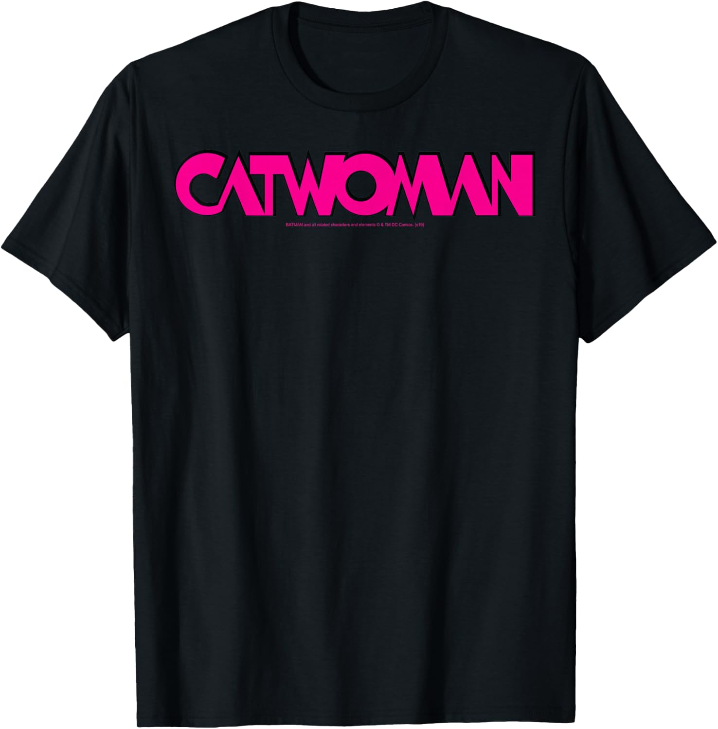 DC Comics Catwoman Simple Logo T-Shirt - T-Shirt | Black
