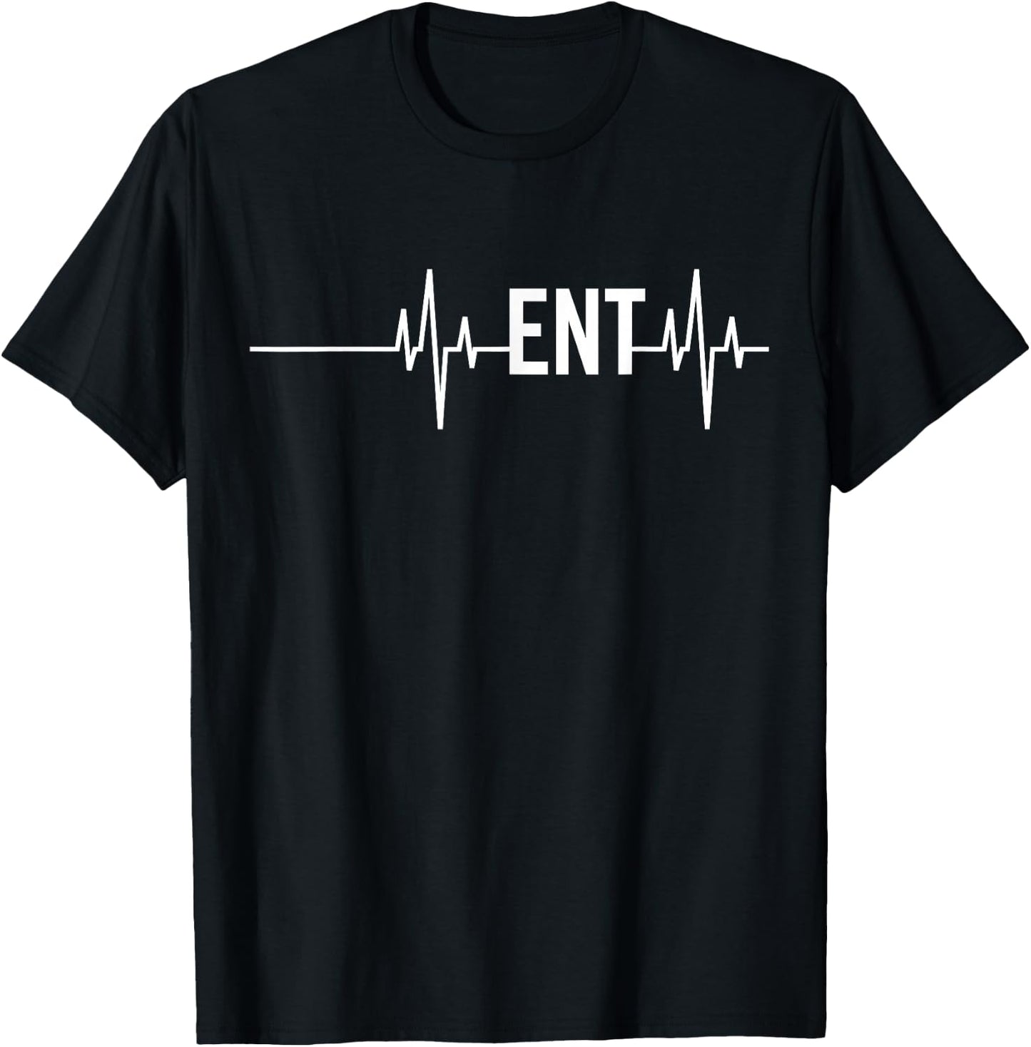ENT Doctor Nurse Ear Nose Throat ENT Heartbeat T-Shirt - T-Shirt | Black