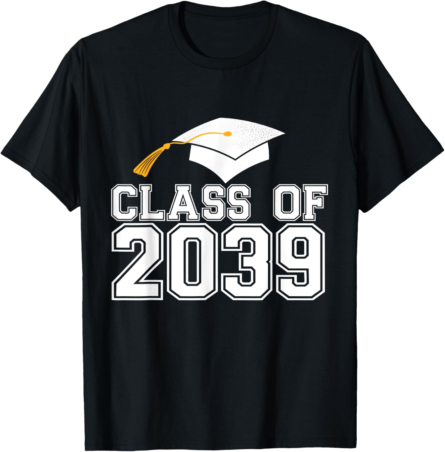 Class of 2039 Grow With Me First Day of School Graduation T-Shirt - T-Shirt | Black
