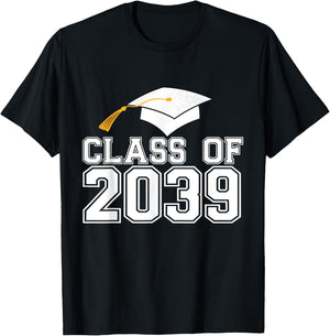 Class of 2039 Grow With Me First Day of School Graduation T-Shirt - T-Shirt | Black