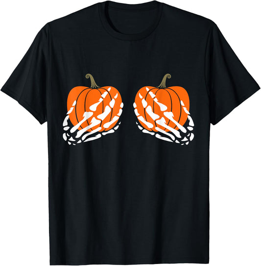 Halloween Funny Inappropriate Adult Humor Pumpkins Men Women T-Shirt - T-Shirt | Black