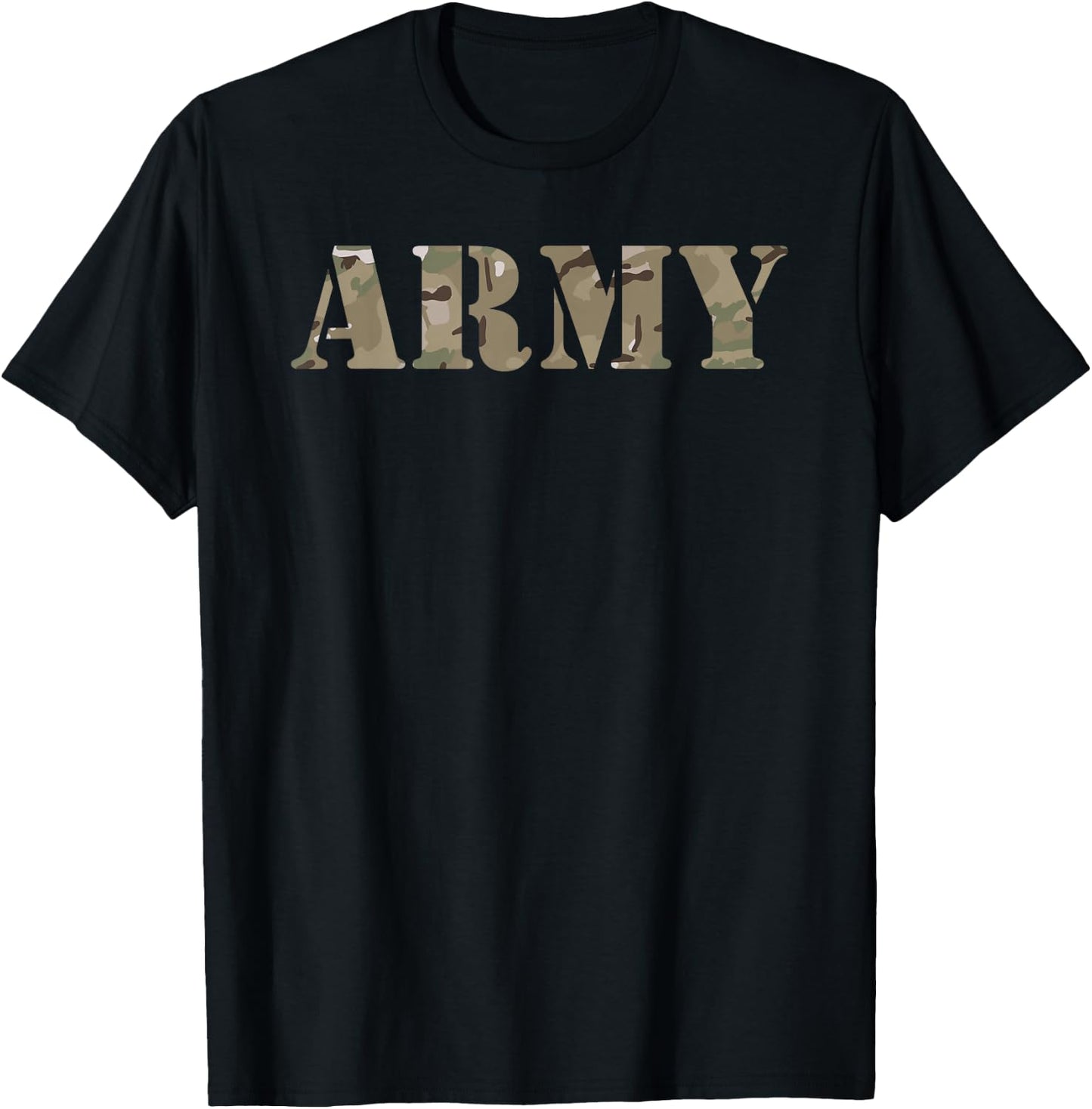 US Army - OCP ACU Camo Multicam Camouflage USA T-Shirt - T-Shirt | Black