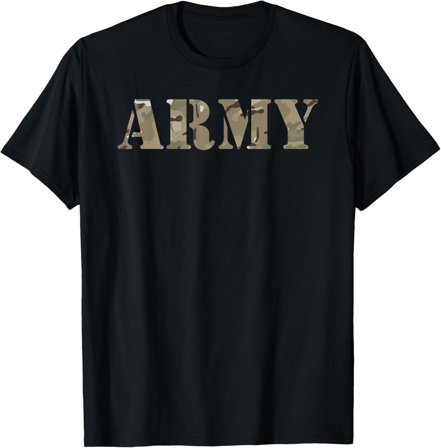 US Army - OCP ACU Camo Multicam Camouflage USA T-Shirt - T-Shirt | Black