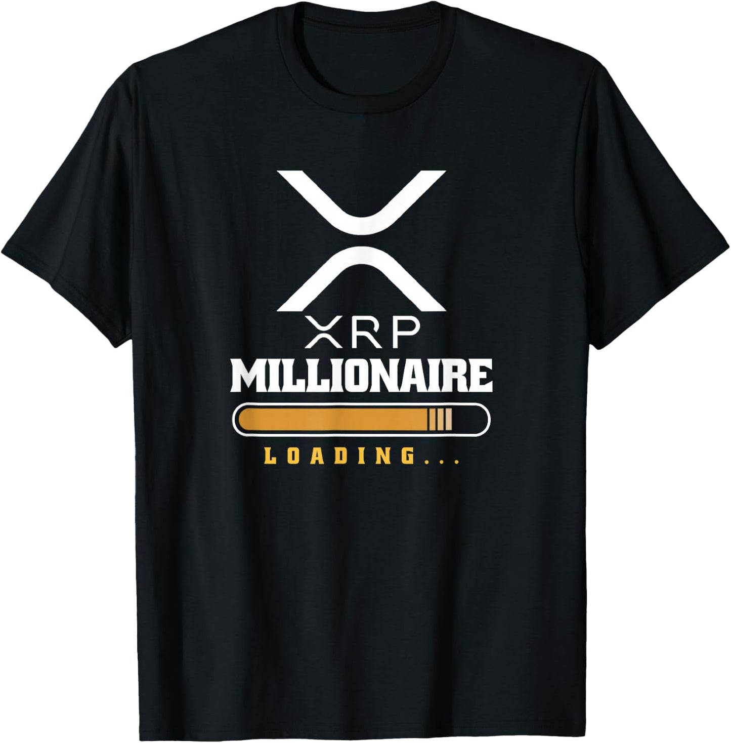XRP Crypto Millionaire loading funny cryptocurrency T-Shirt - T-Shirt | Black