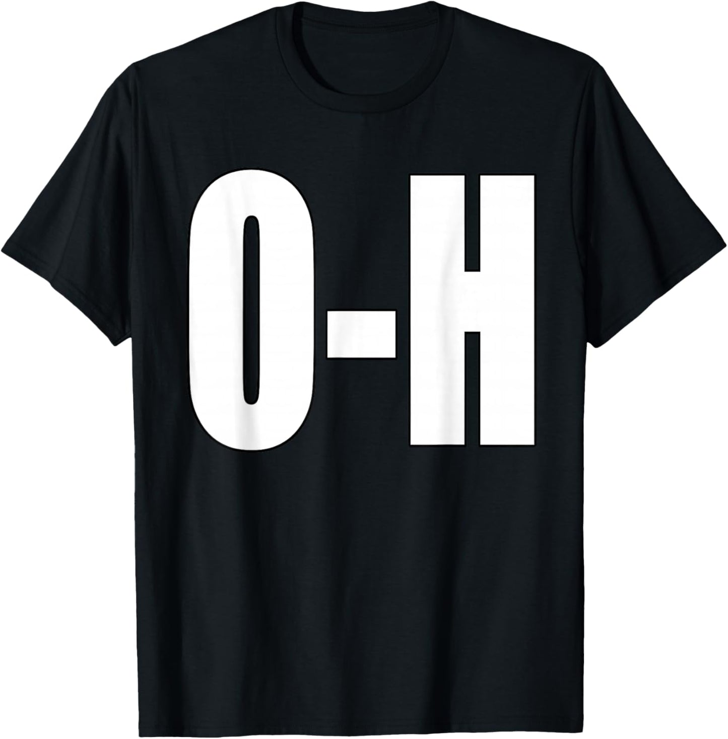 O-H Couples Matching Football Shirt For Ohio Sports T-Shirt - T-Shirt | Black