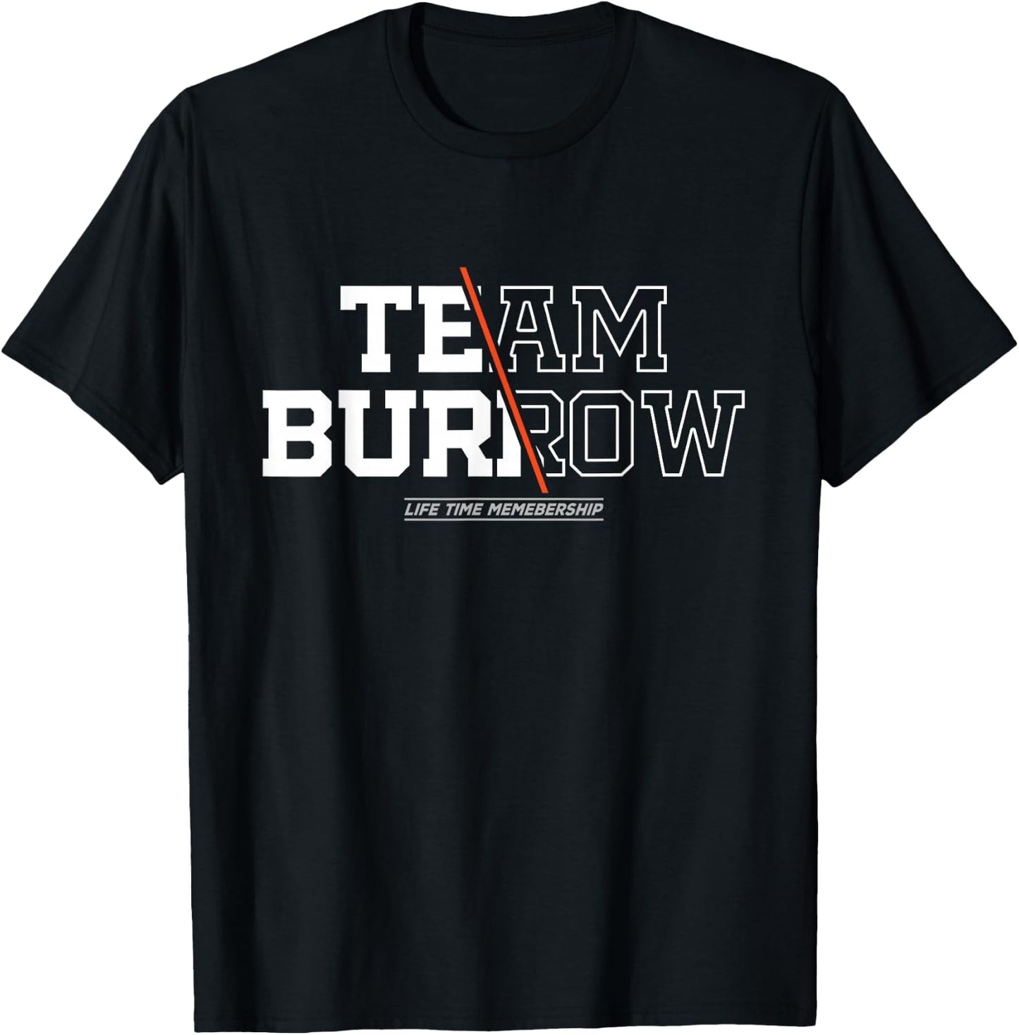 Team Burrow - Proud Surname, Last Name - Team Burrow , black T-Shirt - T-Shirt | Black