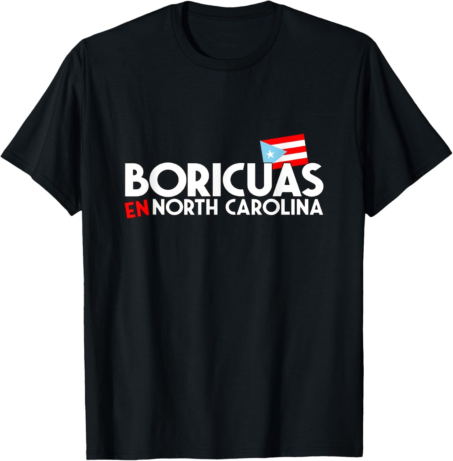 Boricuas en NC Logo T-Shirt - T-Shirt | Black