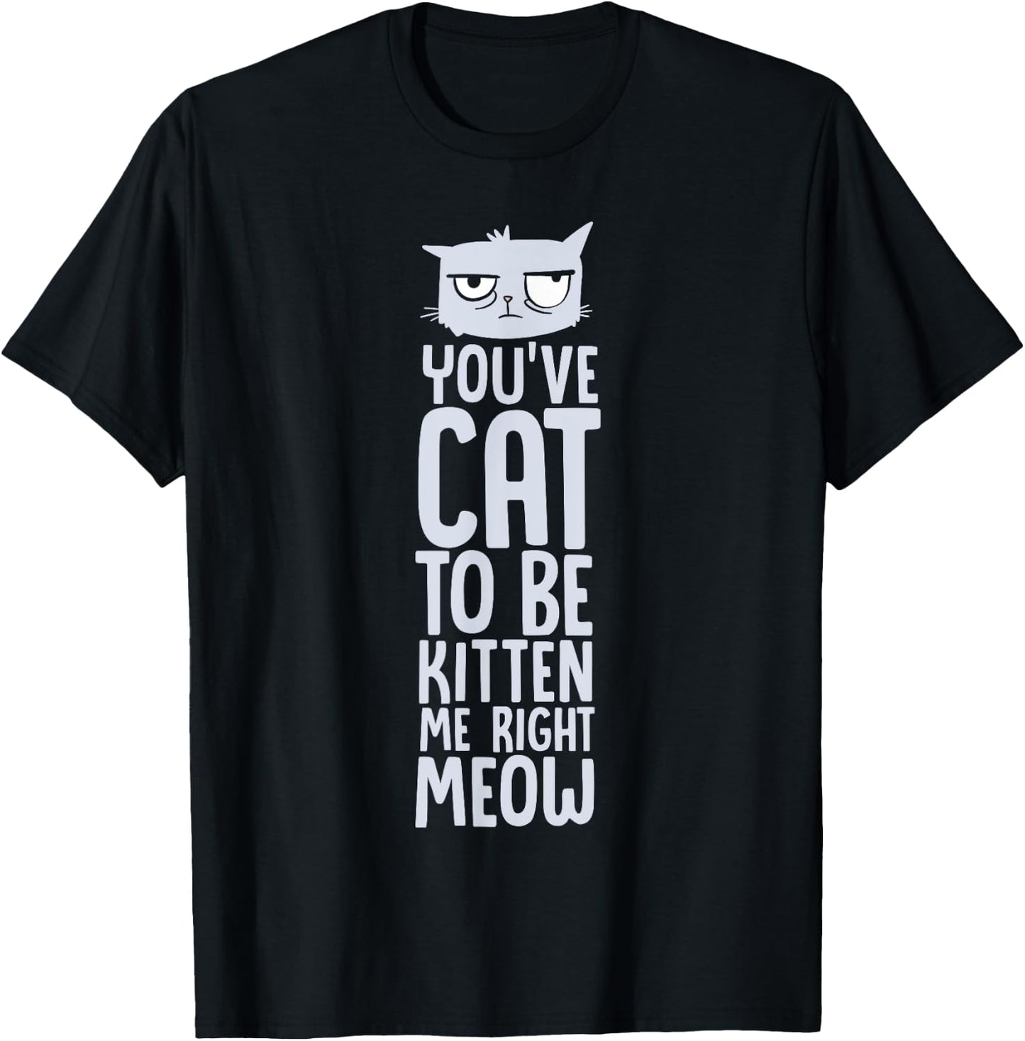 You've Got To Be Kitten Me, Right Meow Funny Cat Pun Women Girls Kids T-Shirt - T-Shirt | Black
