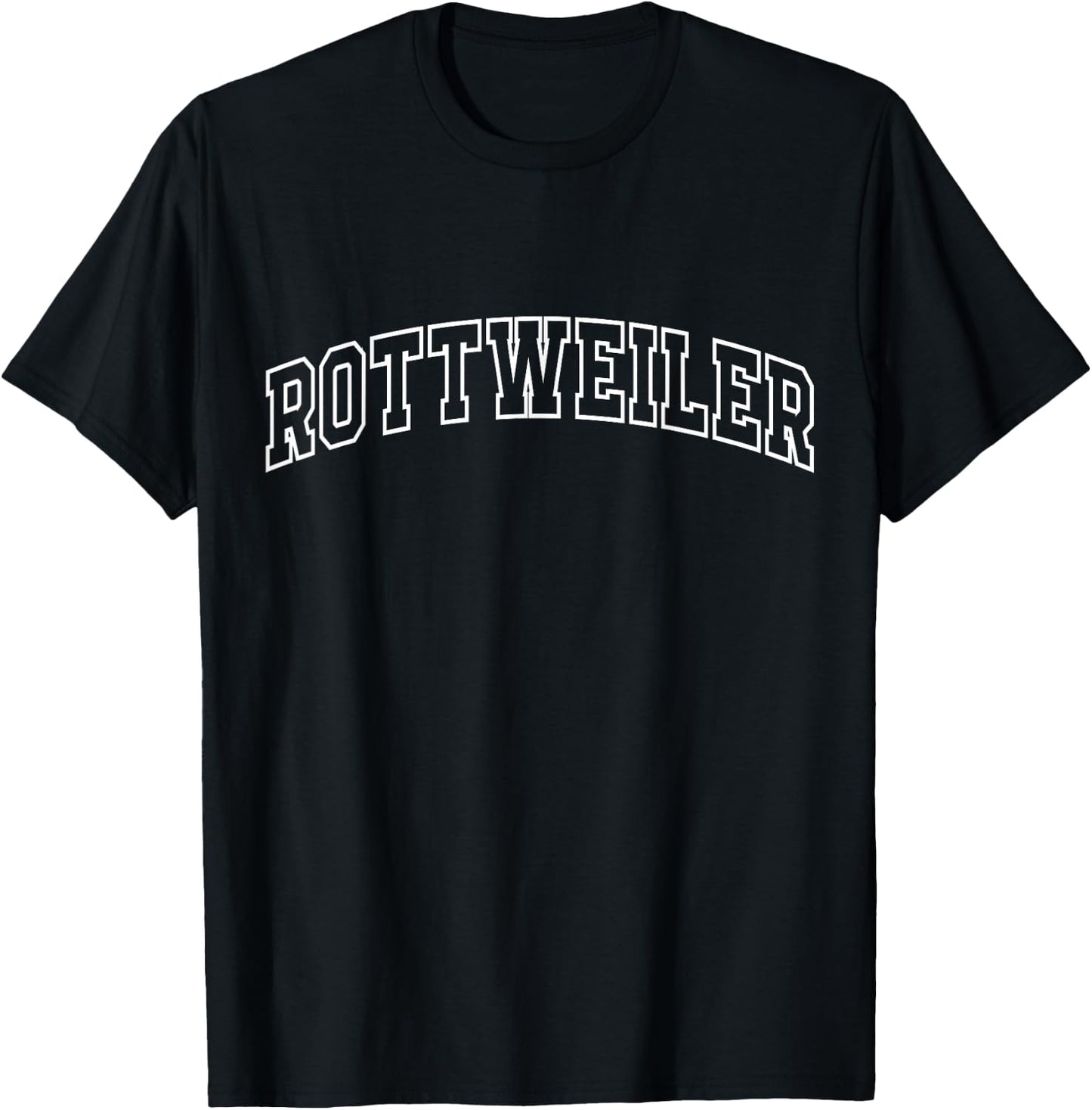 Rottweiler Funny Athletic Lettering Pet Owner Dog Lover T-Shirt - T-Shirt | Black