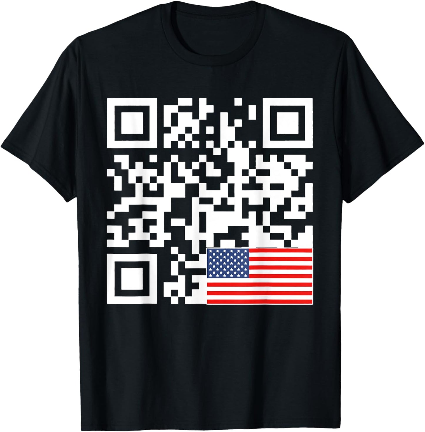 Trump Dance Troll QR Funny President Trump Dance Code Back T-Shirt - T-Shirt | Black