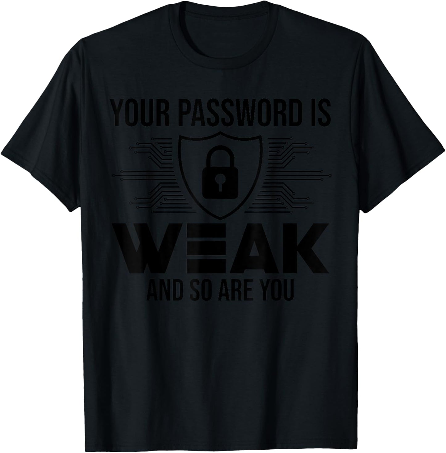 Funny Cybersecurity Computer Security Cyber Security T-Shirt - T-Shirt | Black
