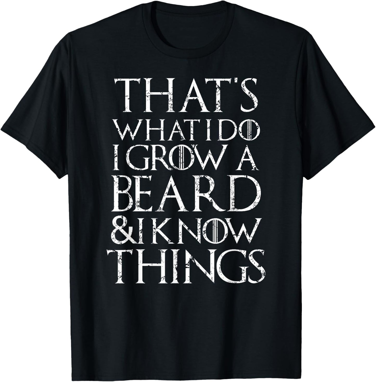 Funny beard T Shirt Cool I grow facial hair man men gift T-Shirt - T-Shirt | Black