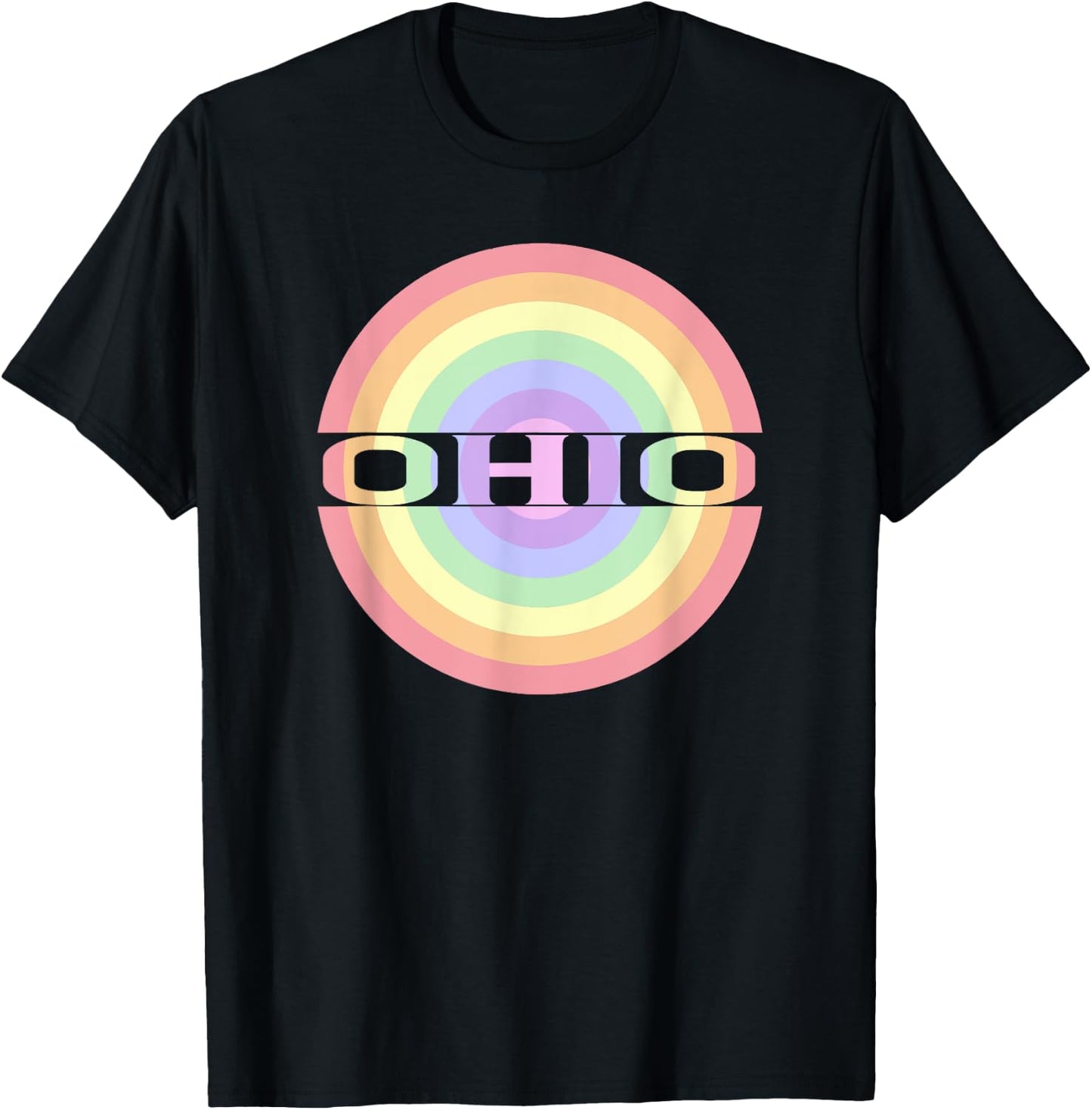 Ohio OH Souvenir Keepsake Pastel for Adults Children Kids T-Shirt - T-Shirt | Black