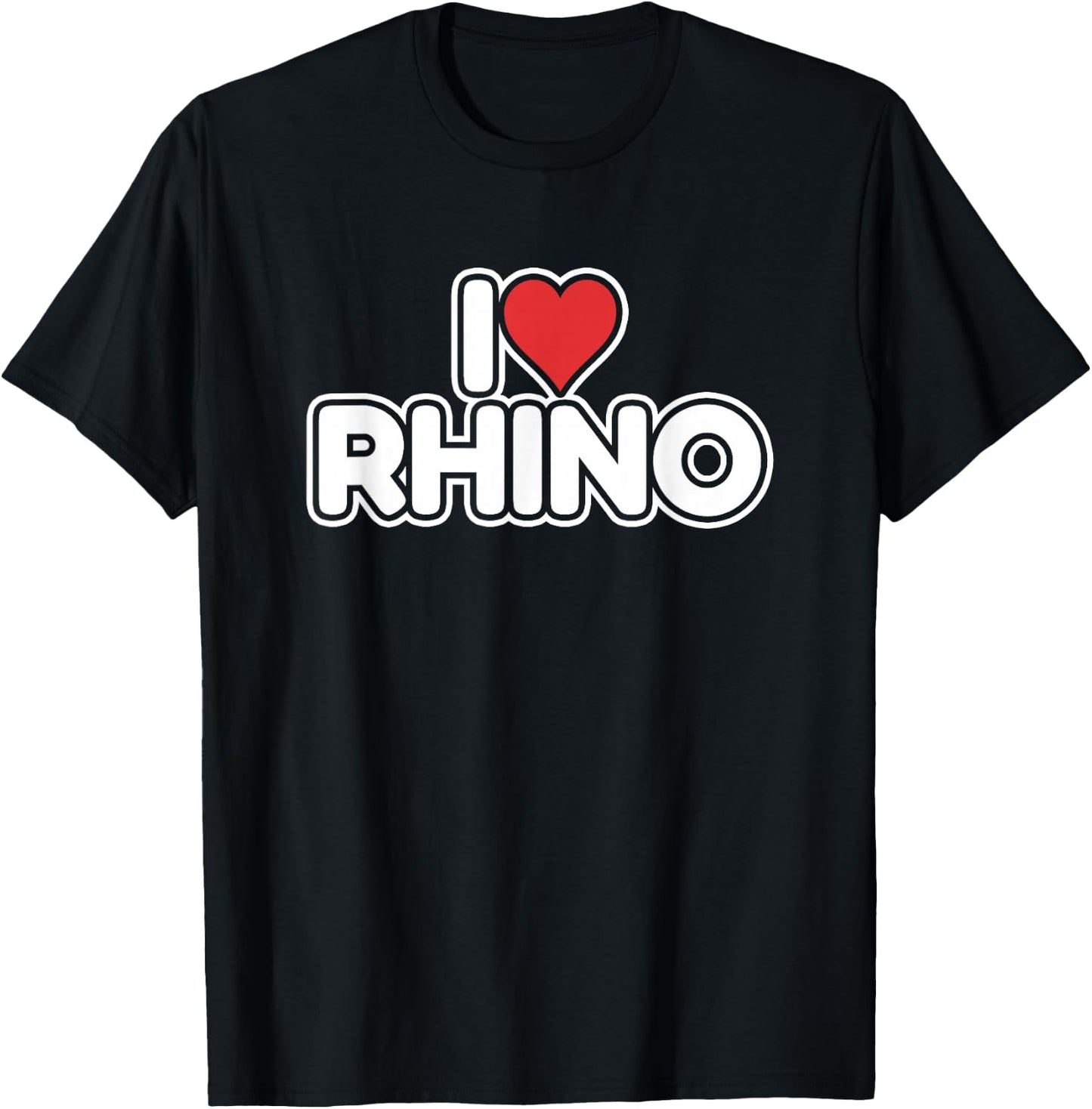 I Love Rhino T-Shirt - T-Shirt | Black