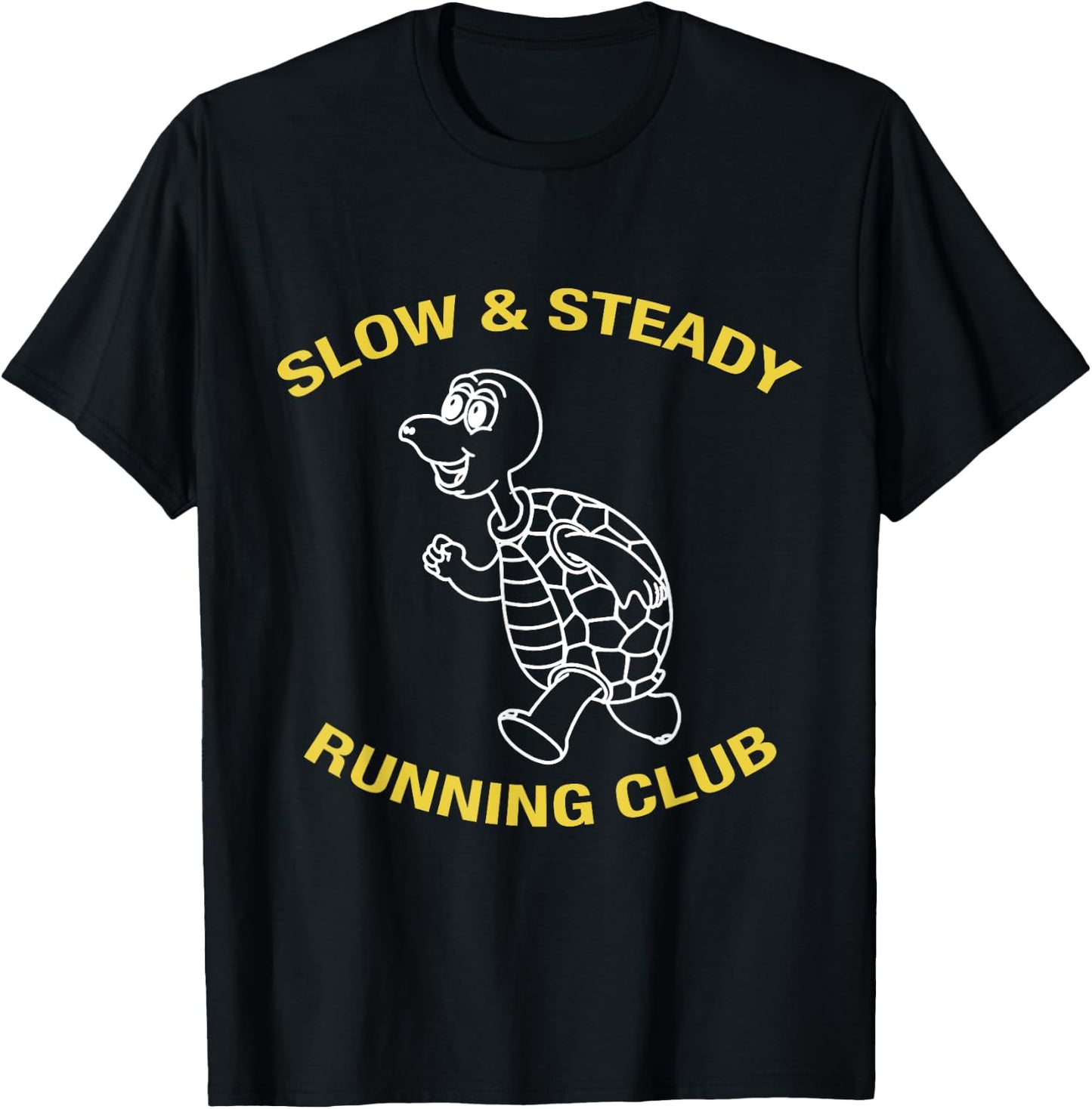 Slow & Steady Wins The Race Turtle Running Club T Shirt T-Shirt - T-Shirt | Black