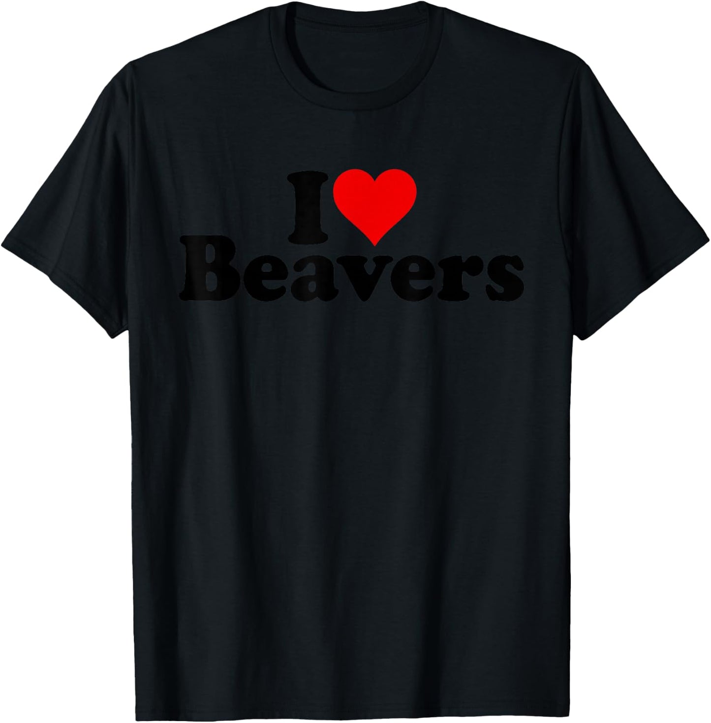 I Love Heart Flannelette T-Shirt - T-Shirt | Black