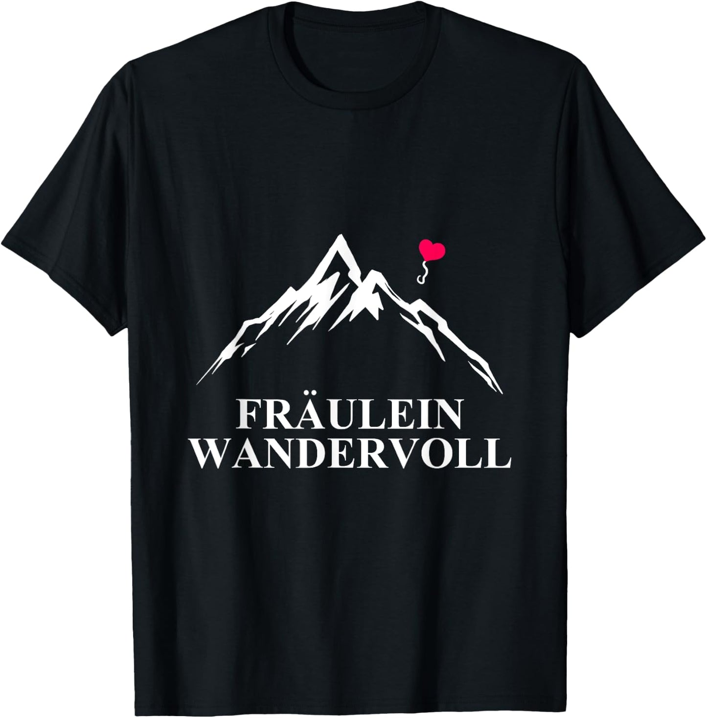 Fräulein Wandervoll Women's Hiking Mountaineering Love , black T-Shirt - T-Shirt | Black